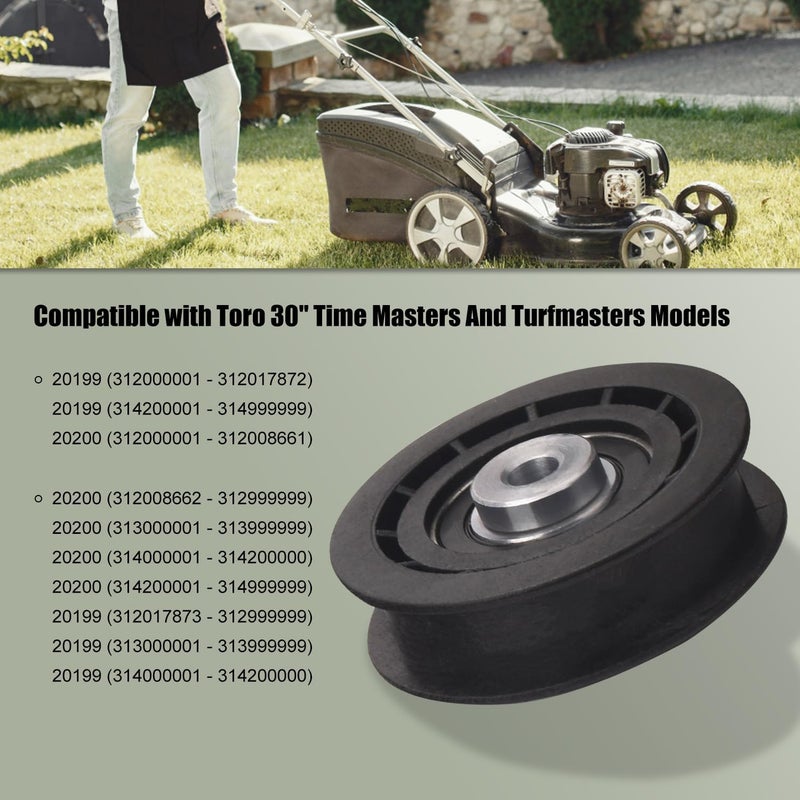 ZHIXING 120-7082 Idler Pulley for time-Master 30" Lawn mowers Compatible with to-ro Turf-Masters - Exmark Commercial 30 Walk-Behind for ECKA30 21199HD 21200 22200 22210 22215 20977 Models - Image 5